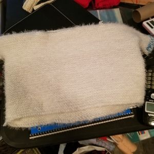 White fuzzy sweater